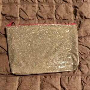 Sparkly Silver And Pink Ipsy Makeup Pouch